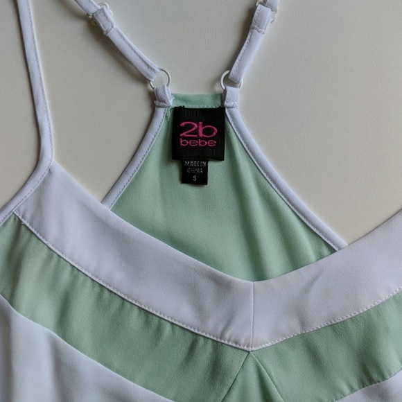 BEBE turquoise tank top size small - Picture 3 of 4